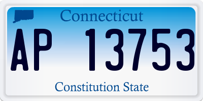 CT license plate AP13753