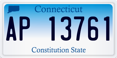 CT license plate AP13761