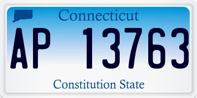 CT license plate AP13763