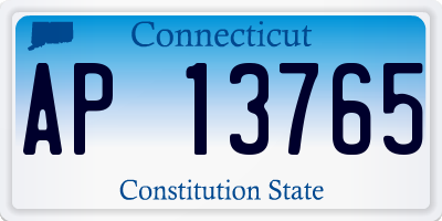 CT license plate AP13765