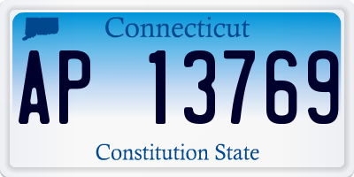 CT license plate AP13769