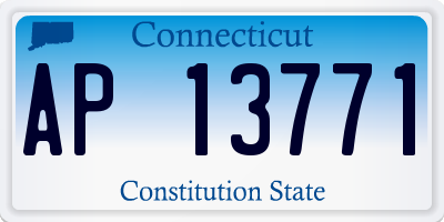 CT license plate AP13771