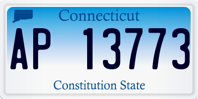 CT license plate AP13773