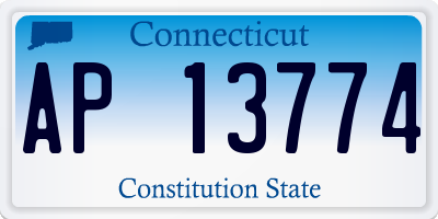 CT license plate AP13774