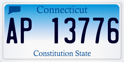 CT license plate AP13776