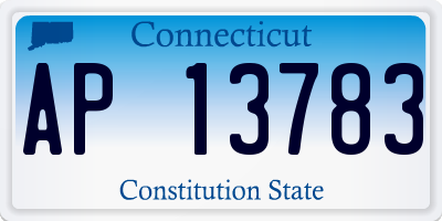 CT license plate AP13783