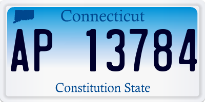 CT license plate AP13784