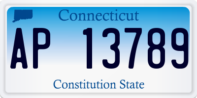 CT license plate AP13789