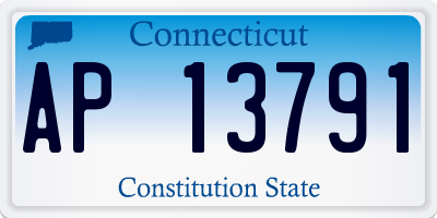 CT license plate AP13791