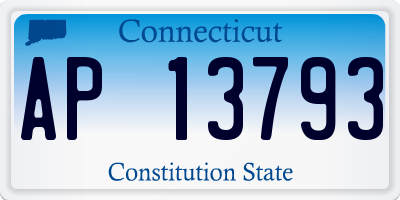 CT license plate AP13793