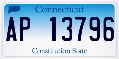 CT license plate AP13796