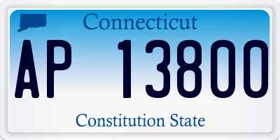 CT license plate AP13800