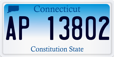 CT license plate AP13802