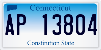 CT license plate AP13804