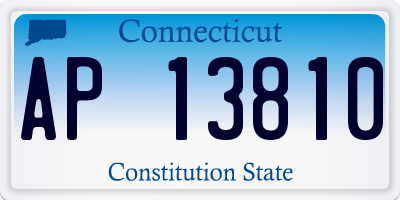 CT license plate AP13810