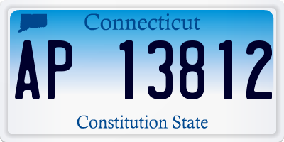 CT license plate AP13812