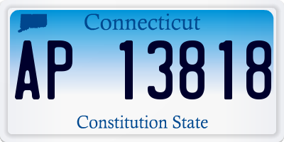 CT license plate AP13818