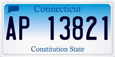 CT license plate AP13821