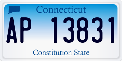 CT license plate AP13831