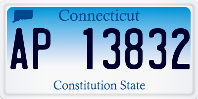 CT license plate AP13832