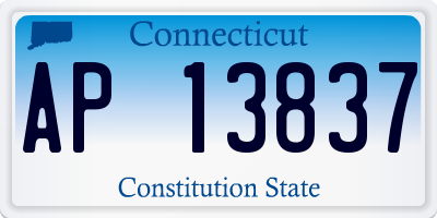 CT license plate AP13837