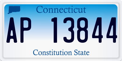 CT license plate AP13844