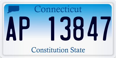CT license plate AP13847