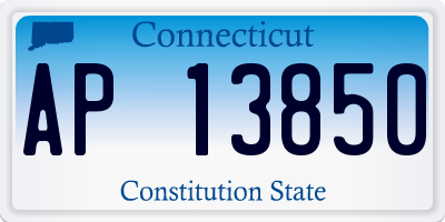 CT license plate AP13850