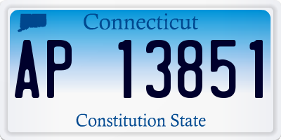 CT license plate AP13851