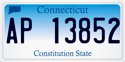 CT license plate AP13852