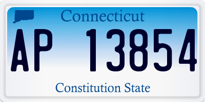 CT license plate AP13854