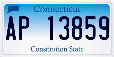 CT license plate AP13859