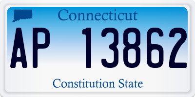 CT license plate AP13862