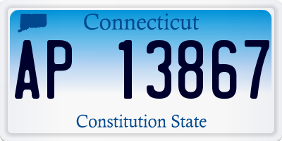 CT license plate AP13867