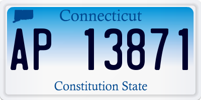 CT license plate AP13871