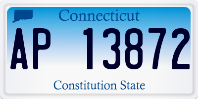CT license plate AP13872
