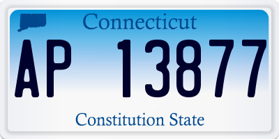 CT license plate AP13877