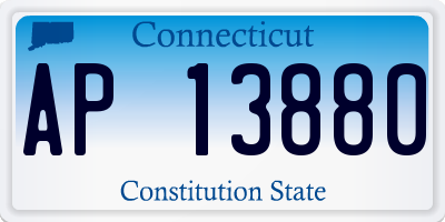 CT license plate AP13880
