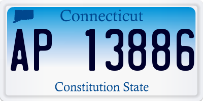 CT license plate AP13886