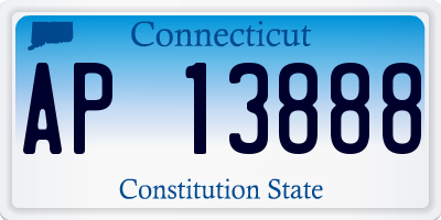 CT license plate AP13888