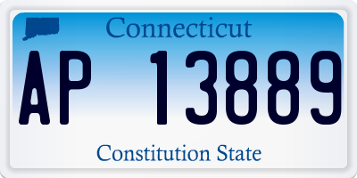 CT license plate AP13889