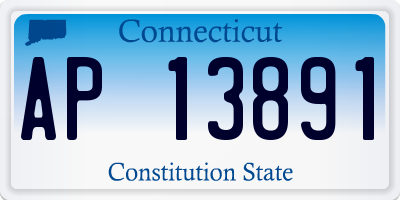 CT license plate AP13891