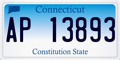 CT license plate AP13893