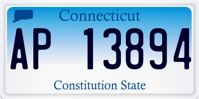 CT license plate AP13894