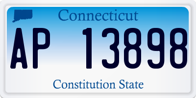 CT license plate AP13898