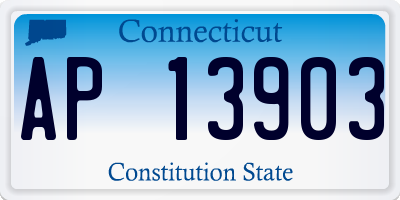 CT license plate AP13903