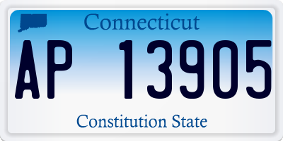 CT license plate AP13905