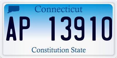 CT license plate AP13910