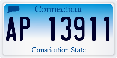 CT license plate AP13911