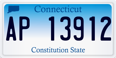 CT license plate AP13912